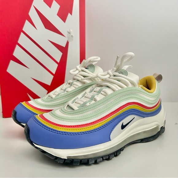 Nike air max 97 summit white/obsedian saphire shoes womens size 6.5 - Picture 3 of 9